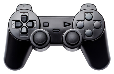 PNG Video Game controller joystick black white background.