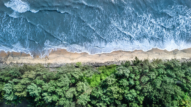 snehatheeram beach chavakkad kerala aerial view 