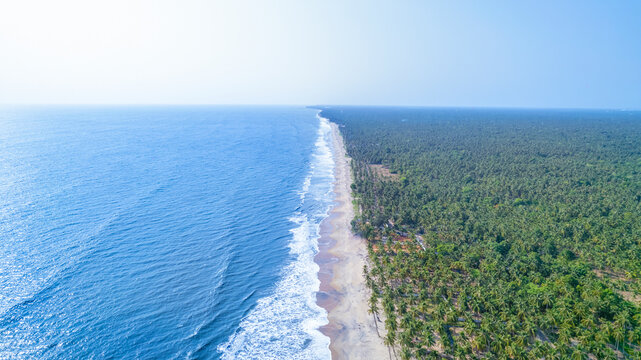snehatheeram beach chavakkad kerala aerial view 