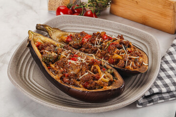Baked eggplant with minced meat