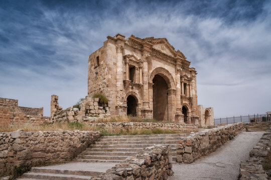 Arch of Hadrian is an ancient Roman structure in Jerash, Jordan