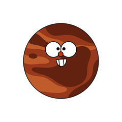 Mars cartoon style solar system planet Astronomy 