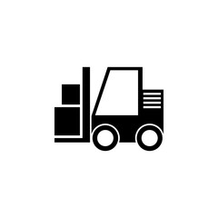 Forklift Loader flat vector icon. Simple solid symbol isolated on white background. Forklift Loader sign design template for web and mobile UI element