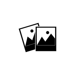 Mountain Picture flat vector icon. Simple solid symbol isolated on white background. Mountain Picture sign design template for web and mobile UI element