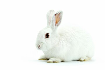 Arctic hare photo on white isolated background