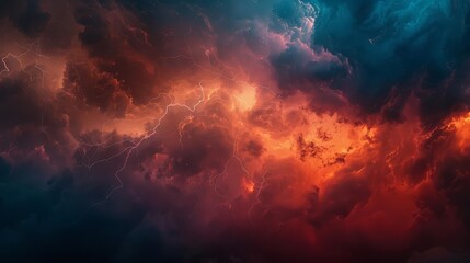 divine fury dramatic lightning storm illuminating turbulent skies abstract background
