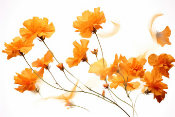 PNG Ink marigolds flower petal plant.