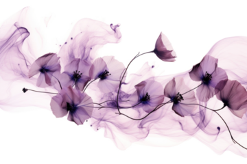 PNG Ink purple flowers backgrounds pattern plant.