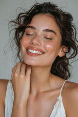 Natural beauty skin care clean beautiful pretty, girl woman young adult old, attractive cosmetology healthy smile spa free soft model happy.