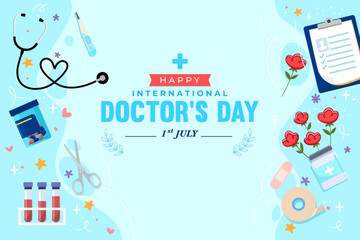Vector world doctors day vector illustration for greeting card.
