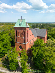 Gothic cathedral in Kamień Pomorski, West Pomeranian Voivodeship - obrazy, fototapety, plakaty