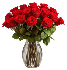 PNG Red roses vase flower glass.