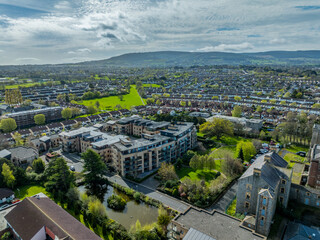 Aerial view of Rathfarnham area, Dublin, Ireland