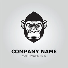 Gorilla symbol logo company vector image on the white background