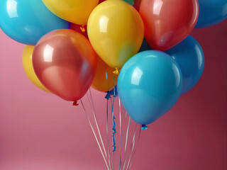 Birthday balloons background.