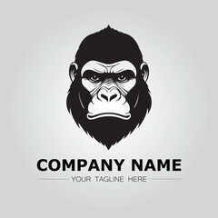 Gorilla symbol logo company vector image on the white background