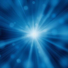 blue starburst rays background