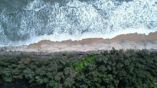 snehatheeram beach chavakkad kerala aerial view
