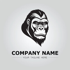 Gorilla symbol logo company vector image on the white background