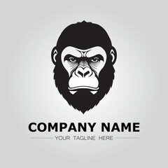 Gorilla symbol logo company vector image on the white background