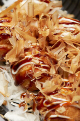 takoyaki, Grilled food mixed with minced octopus and vegetables in flour