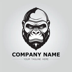 Gorilla symbol logo company vector image on the white background