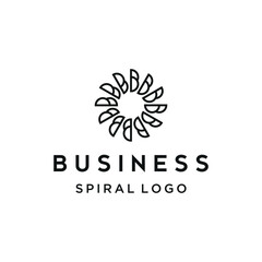 Initial Letter B Spiral with Rotation Line Art Logo Design