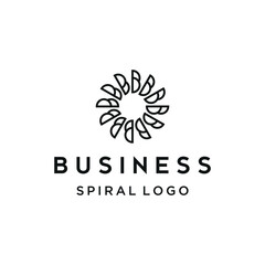 Obraz premium Initial Letter B Spiral with Rotation Line Art Logo Design