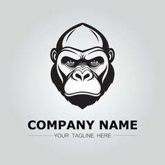 Gorilla symbol logo company vector image on the white background