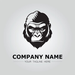 Gorilla symbol logo company vector image on the white background