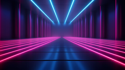 Abstract background with neon lines and color blocks
