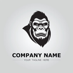 Gorilla symbol logo company vector image on the white background