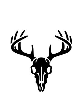 Deer Skull SVG, Skull SVG, Deer Skull with Antlers, Deer Head SVG, Deer Antler Svg, Deer Hunting Svg, Deer Skull Clipart, Deer Skull Png, Deer Skull SIlhouette, Deer Skull Cut file for Cricut
