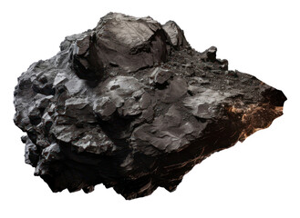 PNG Black meteor rock white background splattered
