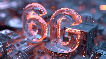 Next-Gen Connectivity 6G Symbol Technology Background