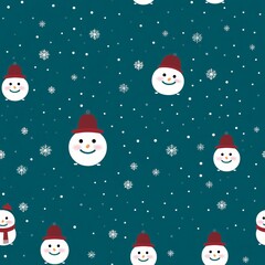 Snowmen Pattern Alive with Frosty Harmony