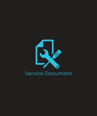 Obraz premium Service document logo icon design illustration