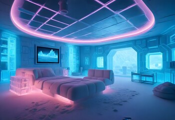 Cyberpunk a detailed 8k vision of an ice hotel wit (2)