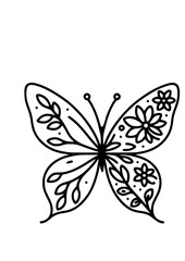 Butterfly SVG, Butterfly with Flower SVG, Flower Butterfly SVG, Flowers SVG, Insect SVG, Butterfly Silhouette, Butterfly Clipart, Butterfly Cut file for Cricut, Flower butterfly Art Print