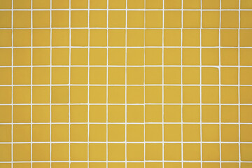 Mustard Yellow Tiles Wall Background Vintage Square Tiles