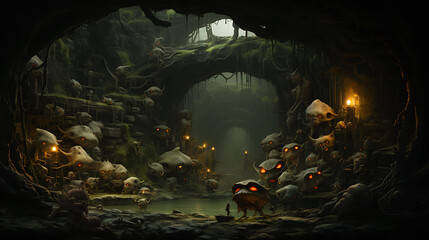 Cave Dwellers: Write about creatures adapted to life underground.