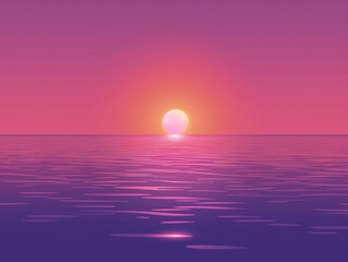 夕焼け。朝焼け。紫の水平線。パープルライン
