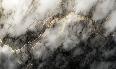Black and Gold Marble Texture background with Natural Veining