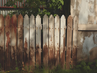 Fototapeta premium Vintage Fence in Rustic Setting