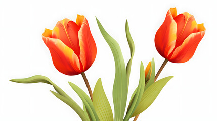 Naklejka premium Digital tulip flower pattern abstract graphic poster background