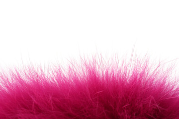 Soft pink faux fur isolated on white