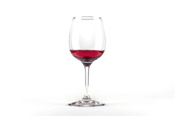 Red wine glass isolated on white background  Red wine glass