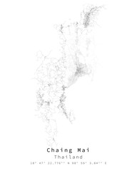 Chaing Mai,Thailand,Urban detail Streets Roads Map  ,vector element template image