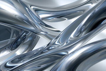 Futuristic silver structure