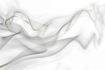 Gray smoke on a white background